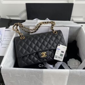 Chanel Classic 11.12 Handbag Caviar Gold Hardware