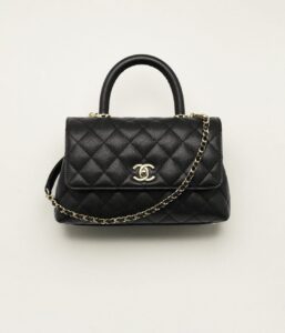 CHANEL FLAP BAG WITH TOP HANDLE