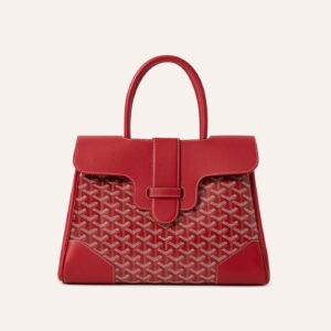 Goyard Saigon Tote Red Goyardine Canvas Palladium Hardware