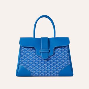 Goyard Saigon Tote Sky Blue Goyardine Canvas Palladium Hardware