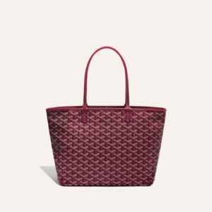 Goyard Goyardine Artois Tote PM Bordeaux Canvas & Chevroches Calfskin Palladium Hardware