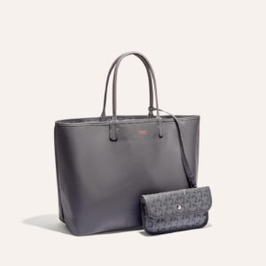 Goyard Goyardine Grey Anjou PM Reversible Tote Bag Palladium Hardware