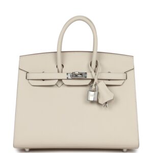 Hermès Birkin Sellier 25 Craie Epsom Palladium Hardware