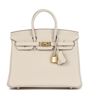 Hermès Birkin 25 Craie Togo Gold Hardware