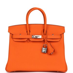 Hermès Birkin 25 Orange Minium Togo Palladium Hardware