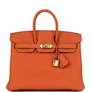 Hermès Birkin 25 Orange Togo Gold Hardware