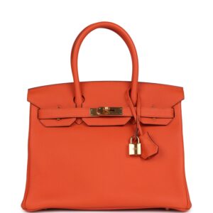 Hermès Birkin 30 Feu Togo Gold Hardware