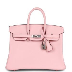 Hermès Birkin 25 Rose Sakura Swift Palladium Hardware