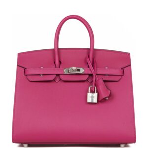 Hermès Birkin Sellier 25 Rose Pourpre Veau Madame Palladium Hardware