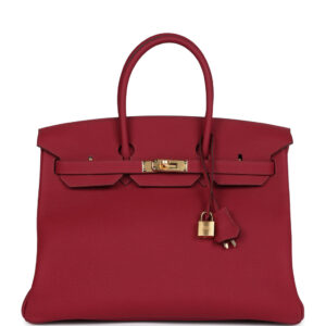 Hermès Birkin 35 Rubis Togo Gold Hardware