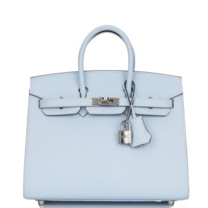 Hermès Birkin Sellier 25 Bleu Brume Epsom Palladium Hardware