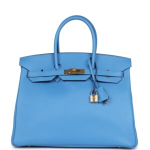 Hermès Birkin 35 Bleu Paradise Epsom Gold Hardware