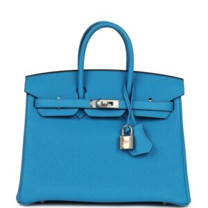 Hermès Birkin 25 Bleu Zanzibar Togo Palladium Hardware