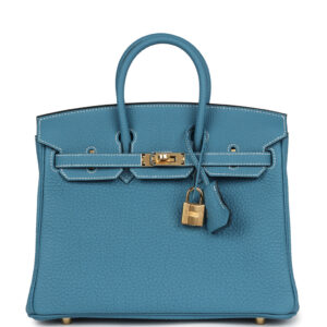 Hermès Birkin 25 Blue Jean Togo Gold Hardware