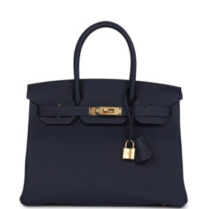 Hermès Birkin 30 Bleu Nuit Togo Gold Hardware