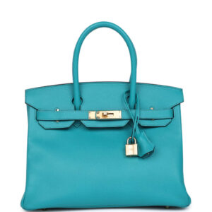 Hermès Birkin 30 Bleu Paon Epsom Gold Hardware