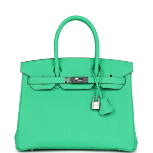 Hermès Birkin 30 Vert Comics Togo Palladium Hardware