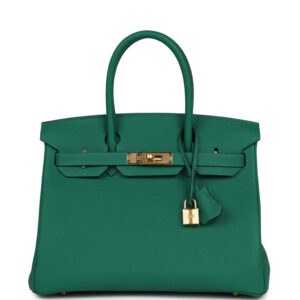 Hermès Birkin 30 Vert Vertigo Togo Gold Hardware