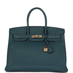Hermès Birkin 35 Vert Rousseau Togo Gold Hardware