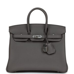 Hermès Birkin 25 Etain Togo Palladium Hardware