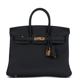 Hermès Birkin 25 Black Togo Gold Hardware