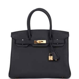 Hermès Birkin 30 Black Togo Gold Hardware