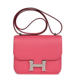 Hermès Constance 18 Rose Azalee Epsom Palladium Hardware