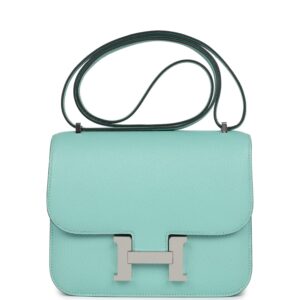 Hermès Constance 18 Aqua Chevre Palladium Hardware