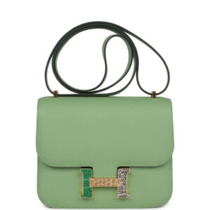 Hermès Constance 18 Vert Criquet Epsom Marquette Hardware