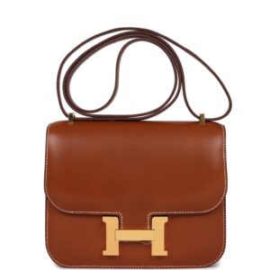 Hermès Constance 18 Fauve Barenia Gold Hardware