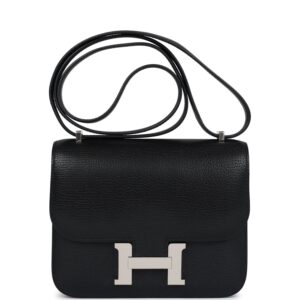 Hermès Constance 18 Black Chevre Chamkila Palladium Hardware