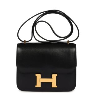 Hermès Constance 18 Black Chevre Chamkila Gold Hardware