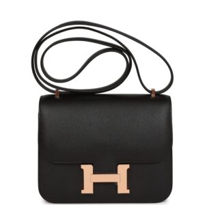 Hermès Constance 18 Black Epsom Rose Gold Hardware