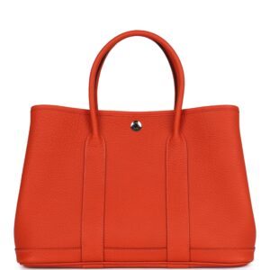 Hermès Garden Party 30 Capucine Negonda Palladium Hardware