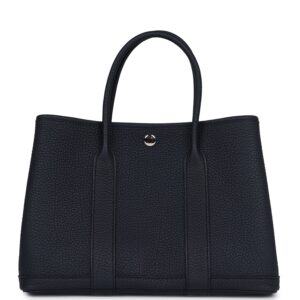 Hermès Garden Party 30 Bleu Nuit Negonda Palladium Hardware