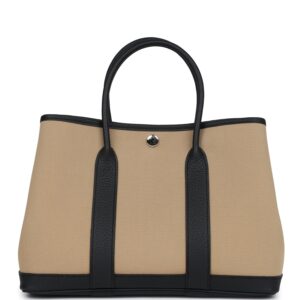 Hermès Garden Party 30 Trench Toile and Black Negonda Palladium Hardware
