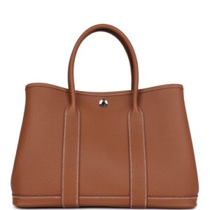 Hermès Garden Party 30 Gold Negonda Palladium Hardware