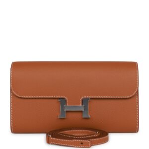 Hermès Constance Wallet To Go Gold Epsom Palladium Hardware