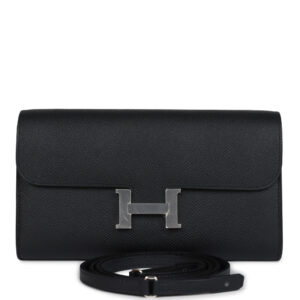 Hermès Constance Wallet To Go Black Epsom Palladium Hardware