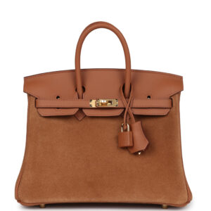 Hermès Birkin 25 Chamois Grizzly and Gold Swift Gold Hardware
