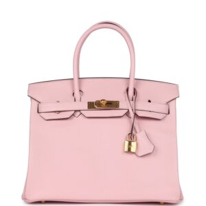 Hermès Birkin 30 Rose Sakura Chevre Mysore Gold Hardware