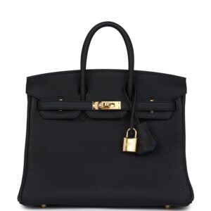 Hermès Birkin 25 Black Verso Togo Gold Hardware