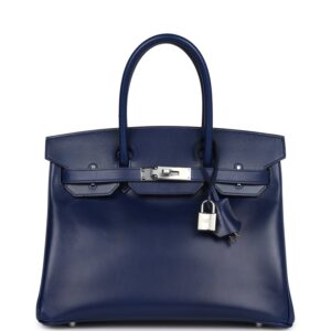 Hermès Birkin 30 Bleu Saphir Box Palladium Hardware
