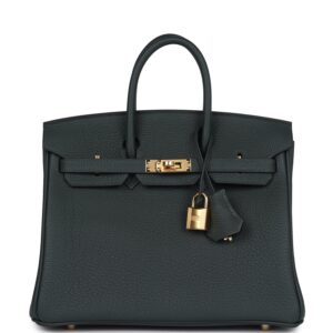 Hermès Birkin 25 Vert Fonce Togo Gold Hardware