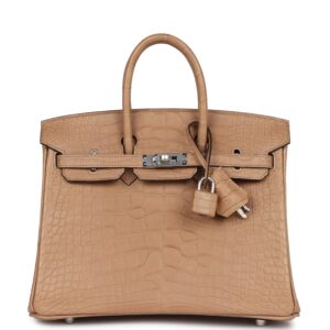 Hermès Birkin 25 Chai Matte Alligator Palladium Hardware