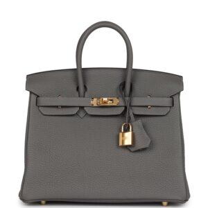 Hermès Birkin 25 Gris Meyer Togo Gold Hardware
