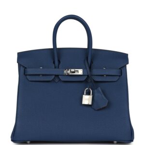 Hermès Birkin 25 Deep Bleu Verso Togo Palladium Hardware