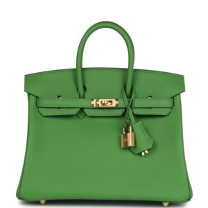 Hermès Birkin 25 Vert Yucca Swift Gold Hardware