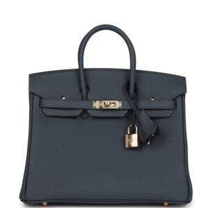 Hermès Birkin 25 Gris Misty Togo Permabrass Hardware