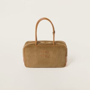 Beau corduroy top-handle bag
